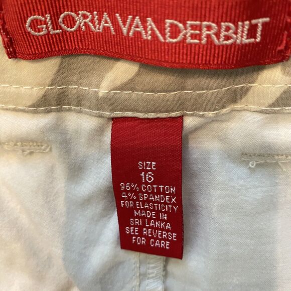 Gloria Vanderbilt Capri Set Sage Beach Coastal Floral Pockets Tank 16 - Picture 5 of 11